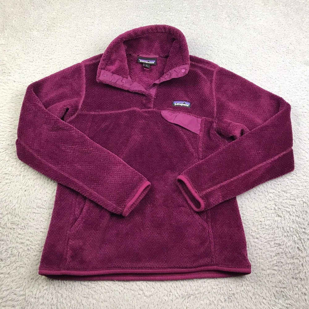 Patagonia Jacket Womens S Purple Re-Tool Snap-T Pullover Fleece Sweater